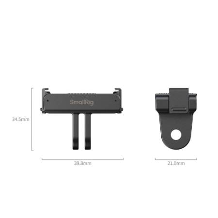 SmallRig 5813 - zestaw, 2x adapter/mocowanie szybkozłączkowe do DJI Osmo 360 / Action 5 Pro / Action 4 / Action 3 - wymiary